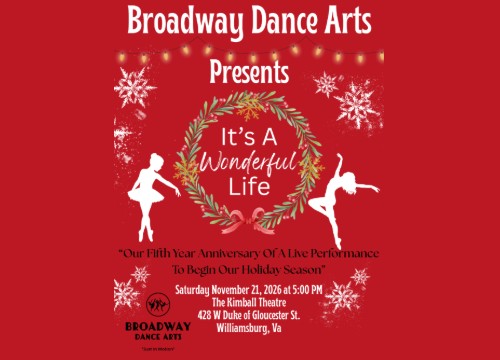 Logo for Broadway Dance Arts It's A Wonderful Life Williamsburg, VA