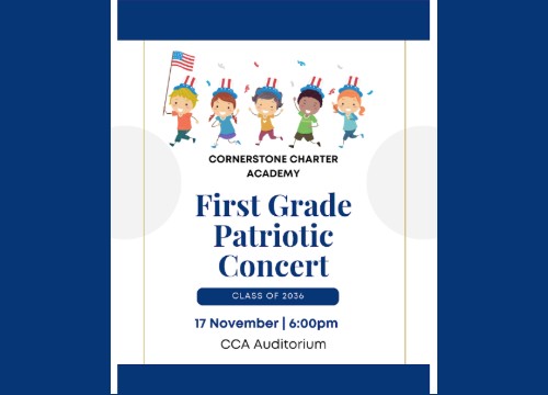 Logo for Cornerstone Charter Academy 1st Grade Patriotic Concert Belle Isle, FL
