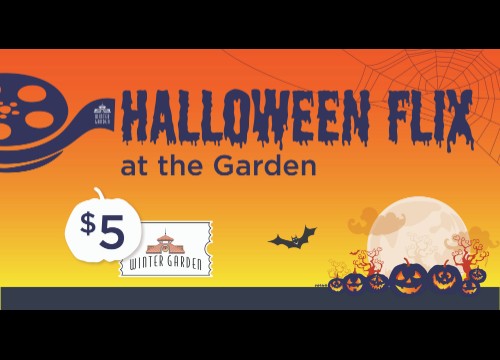 Logo for City of Winter Garden Halloween Flix at Garden Theatre on Plant Winter Garden, FL