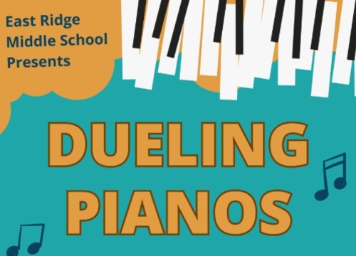 Logo for East Ridge Middle School Dueling Pianos Clermont, FL