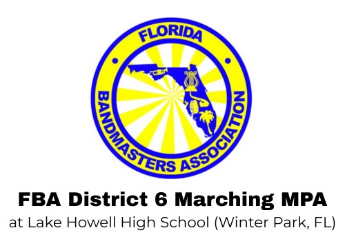 Logo for Florida Bandmasters Association District 6 FBA District 6 Marching MPA Winter Park, FL