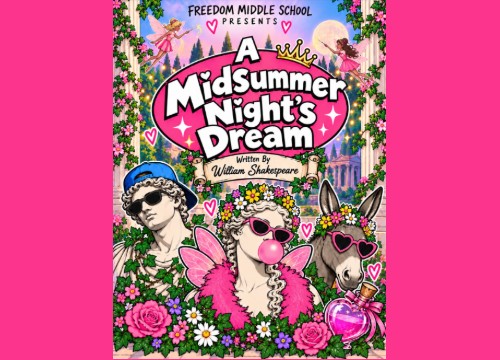 Logo for Freedom Middle School A Midsummer Night's Dream Orlando, FL