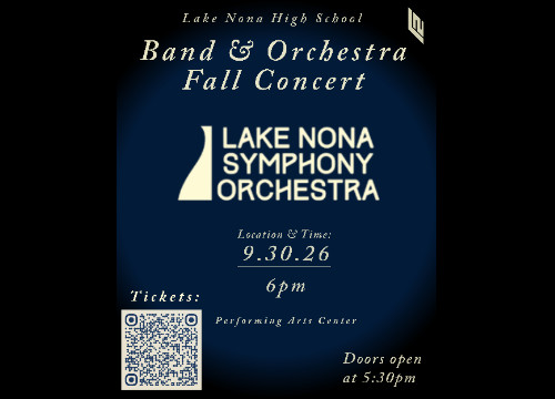 Logo for Lake Nona High School Band and Orchestra Fall Concert Orlando, FL