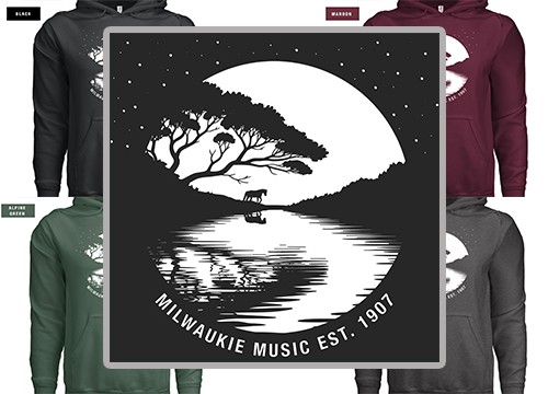 Logo for Milwaukie High School and Milwaukie Academy of the Arts Milwaukie Music Sweatshirt Sale Milwaukie, OR