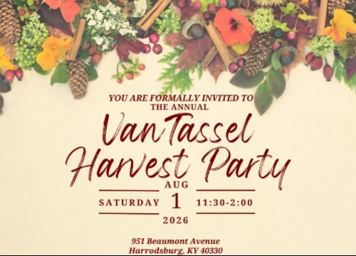 Logo for The Theater Aunties Van Tassel Harvest Party Harrodsburg, KY
