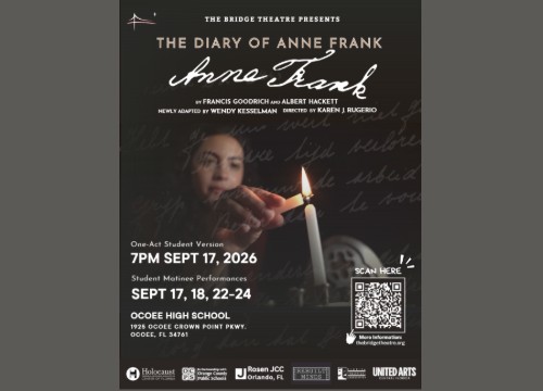 Logo for The Bridge Theatre The Diary of Anne Frank Ocoee, FL