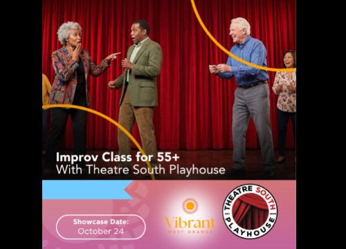 Logo for Theatre South Playhouse LIVE AT THE IMPROV! Orlando, FL