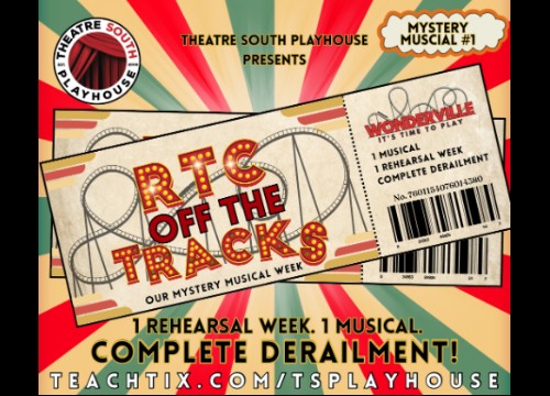 Logo for Theatre South Playhouse RTC OFF-THE-TRACKS! Mystery Musical #1 Orlando, FL