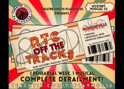 Logo for Theatre South Playhouse RTC OFF-THE-TRACKS! Mystery Musical #2 Orlando, FL