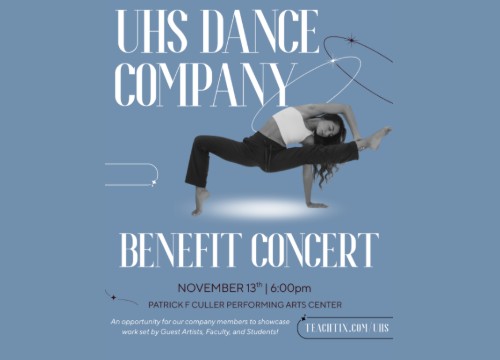 Logo for University High School UHS Dance Company Benefit Concert Orlando, FL
