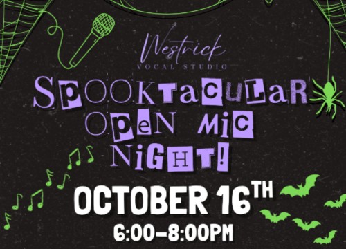 Logo for Westrick Vocal Studio Spooktacular Open Mic Night Winter Garden, FL